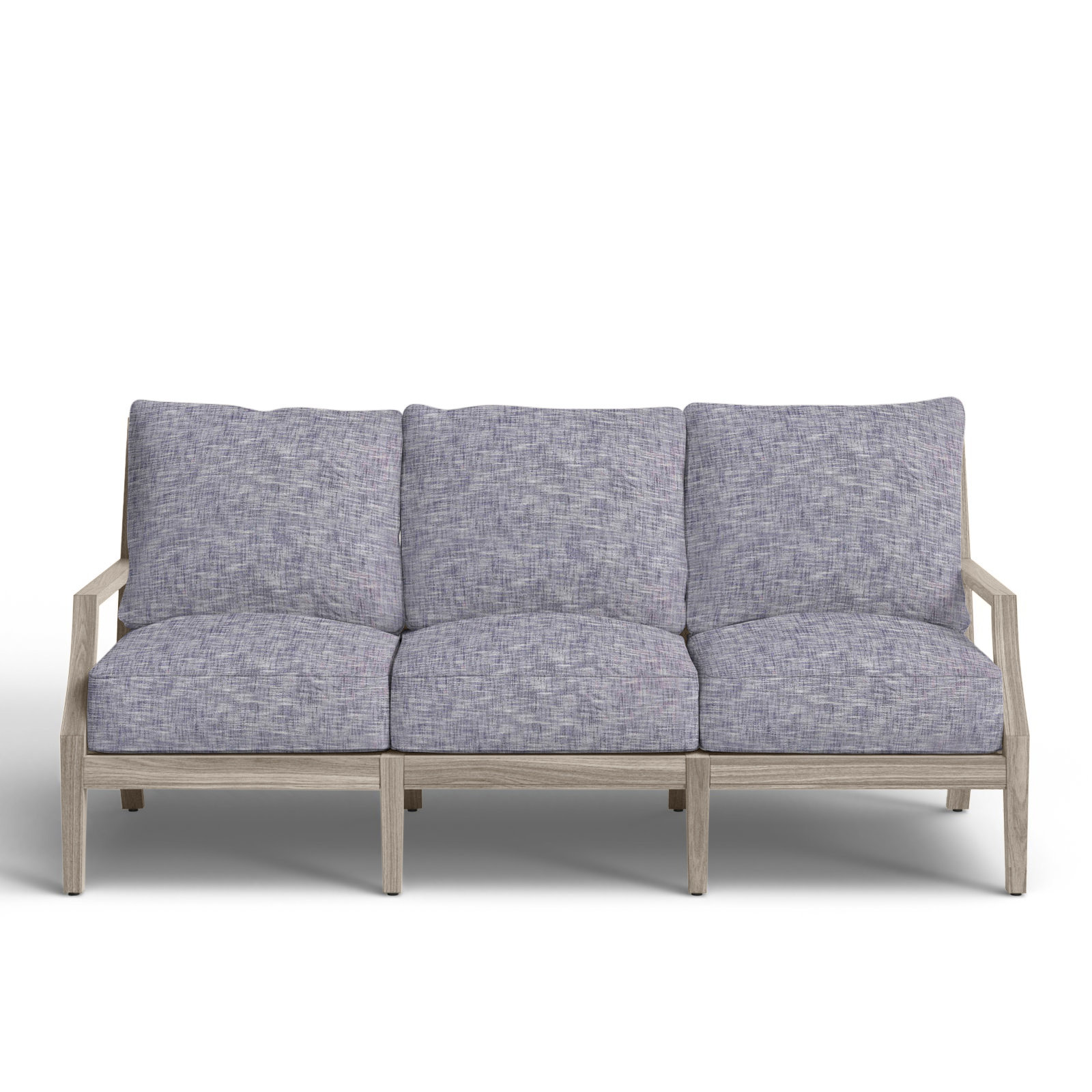 Haley 82" Sunbrella® Patio Sofa, No welt + Standard fill, Perigold Surround Sunrise, Oyster Teak