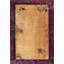 Tapis doré antique en laine de grande taille Art Deco