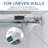 56＂- 60＂W × 75＂H Single Sliding Frameless Shower Door with 5/16＂Clear Tempered Glass-95761301