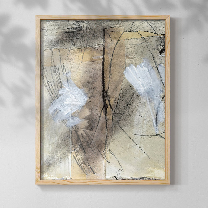 MaskedNotesVIII Framed Print - Solid Wood, 21" H x 17" W