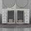 Ensemble de meuble-lavabo double 60 po avec lavabo double 60 po-617108676
