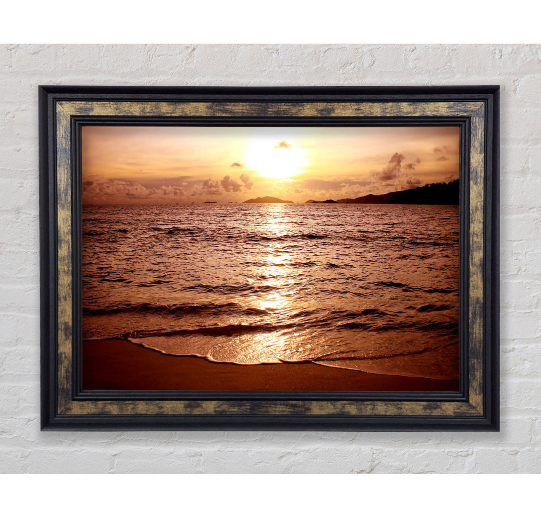 Sunset Beach Sparkle - Einzelner Bilderrahmen Kunstdrucke