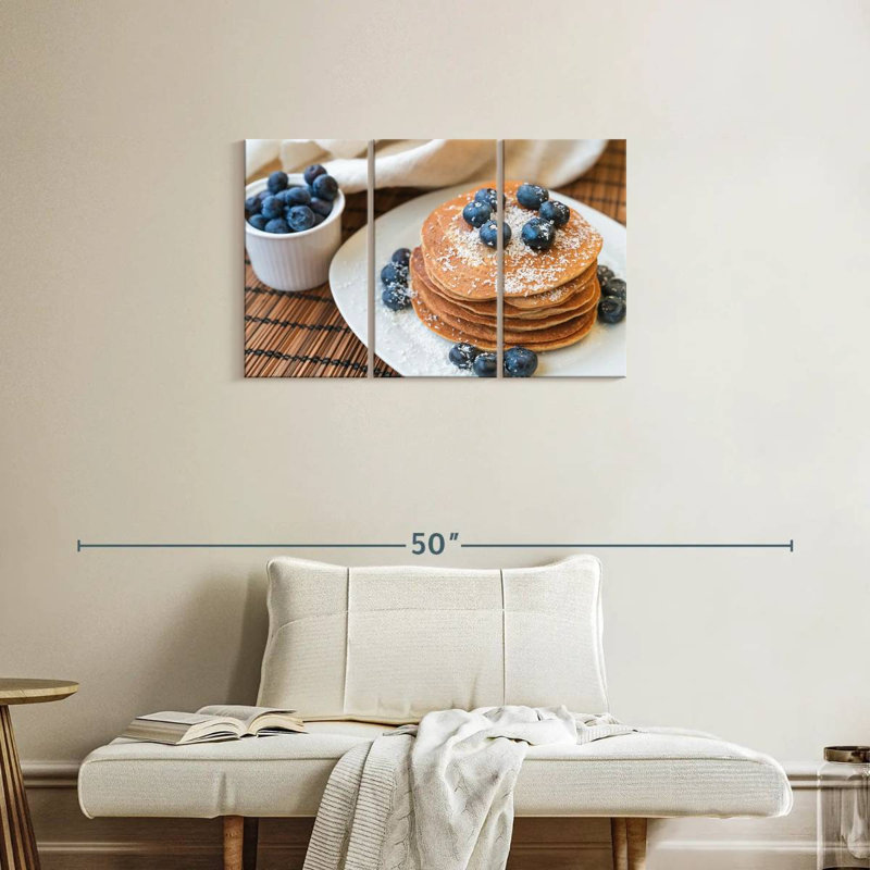 Yarlin Pancakes With Blueberries, 20" H x 33" W