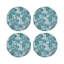 Peony Inspira Breakers Vegan Leather Round Coasters-954275808