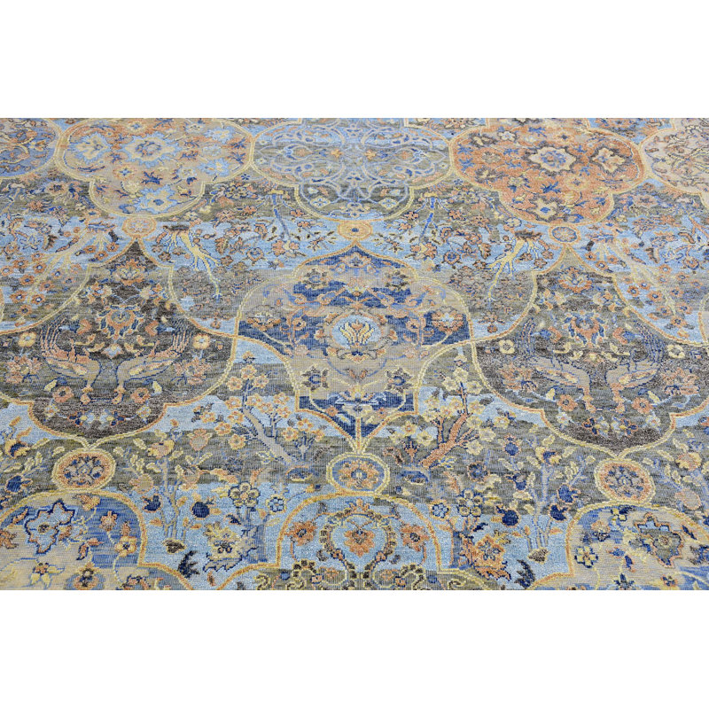 Hand Knotted Moroccan Area Rug, Rectangle 9' x 12'