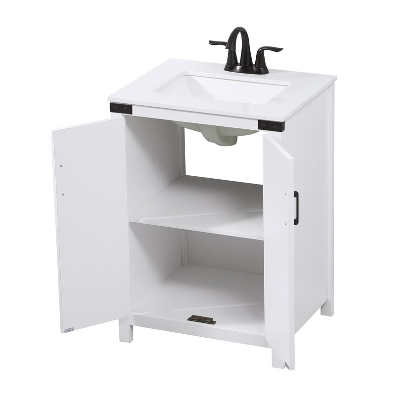 Ensemble de meuble-lavabo simple 24 po Slayton, Blanc