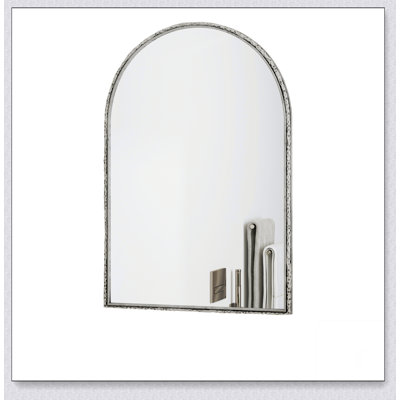Miroir mural arqué avec cadre en fer