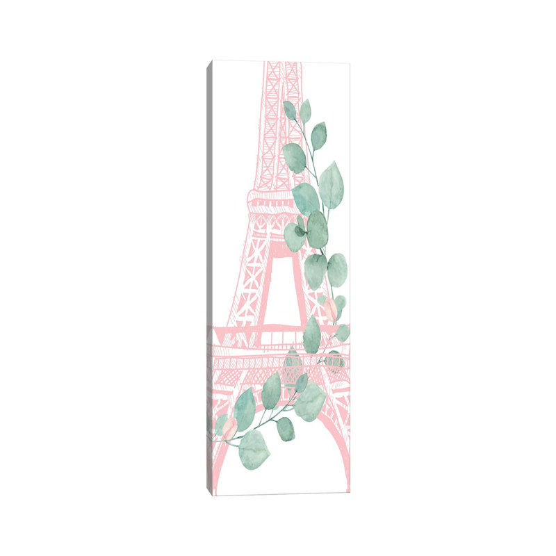 Mint Paris III by Kimberly Allen - Wrapped Canvas Panoramic Painting, 30.48 cm H x 91.44 cm W x 1.91 cm D