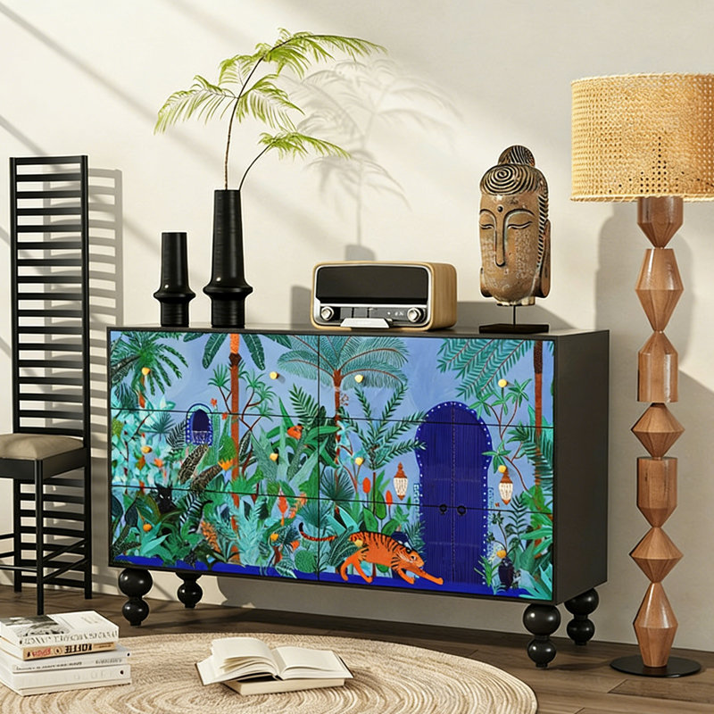 American Retro Simple Style Sideboard