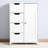 Bathroom Storage Cabinet In White - Adjustable Shelf And 4 Drawers, For Bathroom, Study, Office Modern Different Spaces