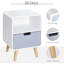 Nordic Wooden Bedside Nightstand, Multifunctional End Table Lamp Desk with Drawer Storage for Bedroom