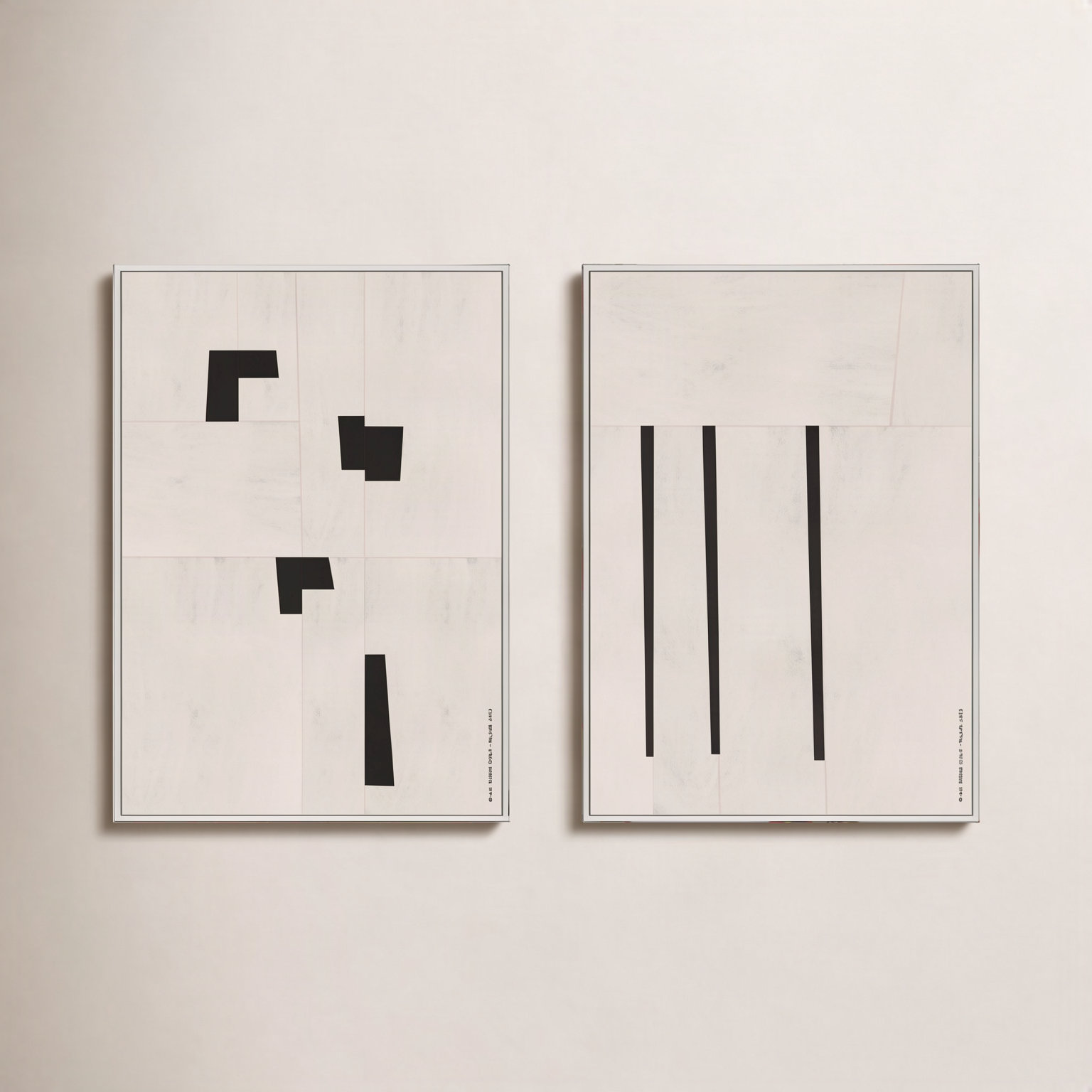 Scattered by Romina Gadler, White Canvas Framed, 20" H x 14" W