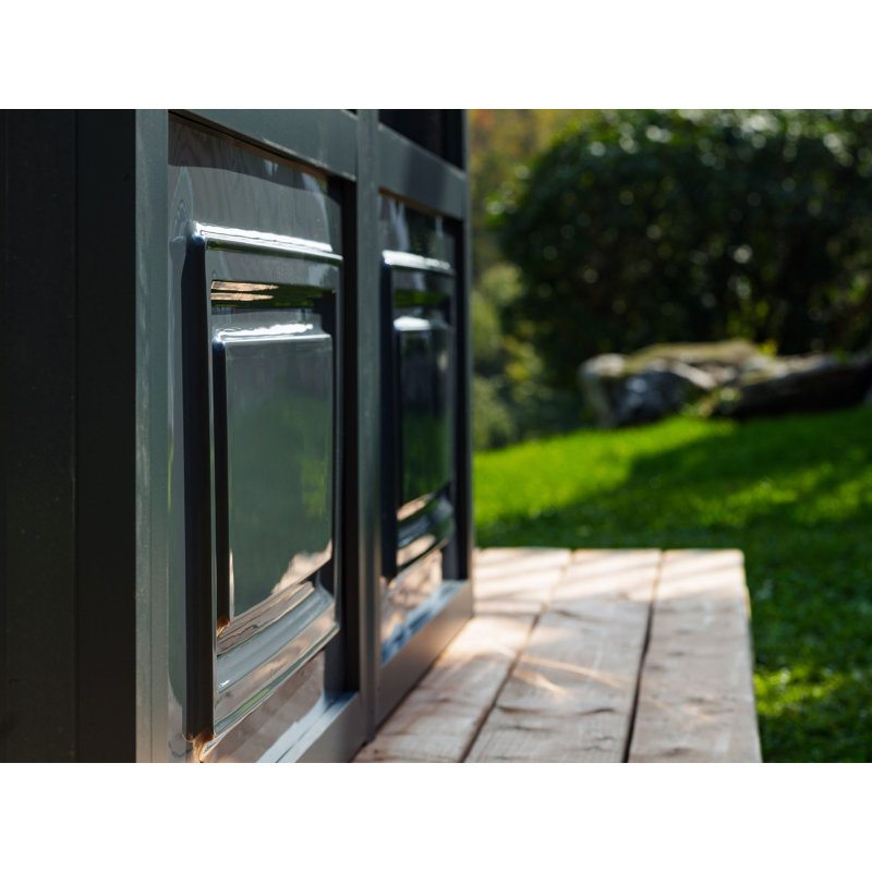 Gazebo Penguin Florence Solarium 12 Pi x 12 Pi Toit De Polycarbonate En Ardoise, gris, 12 pi L x 12 pi P