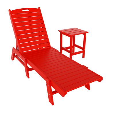 Laguna Outdoor Chaise Lounge with Table
