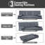 Canapé-lit futon avec accoudoirs, porte-gobelets et fonction inclinable, idéal pour les salons confortables-647294865