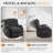 Wide Upholstered Swivel Rocker Recliner Chair-113340172