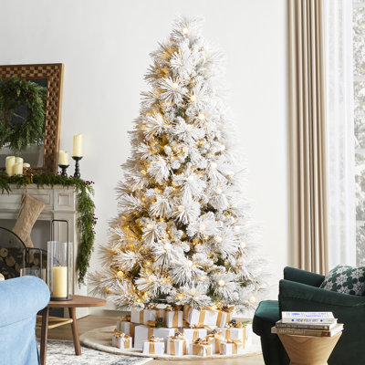 Arbre de Noël enneigé avec pin