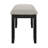 1Pc Black Gray Bench Dining Room Fabric Upholstery Kitchen Dining Wooden Furniture