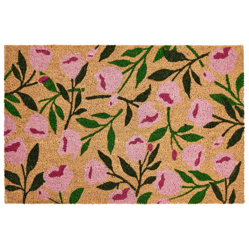 Non-Slip Floral Doormat