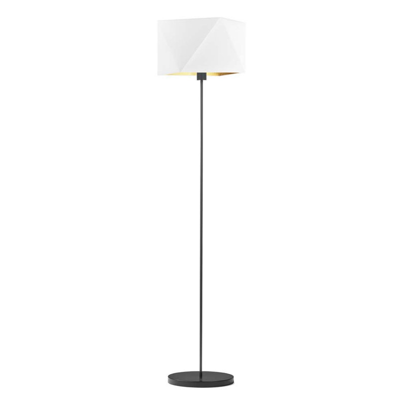 Fitzgibbon 160cm Traditional Floor Lamp, White, Black