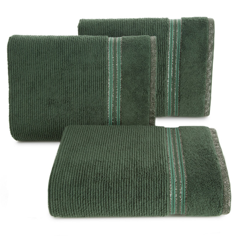 Kolene Midweight Jacquard Hand Towel, Bottle Green