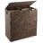 Casafield Laundry Hamper with Lid, 2-Section Water Hyacinth Laundry Basket-19199083
