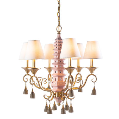 Pagoda Pink Chandelier