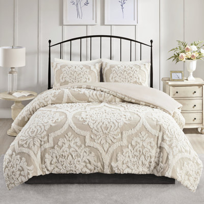 Édredon très grand / très grand taupe - Literie exquise en chenille de coton