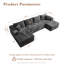 Canapé modulaire en velours côtelé 3 pièces Boneless Compression-369525851