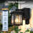 Modern Black Dusk to Dawn Outdoor Wall Lantern with GFCI Outlet-444814448