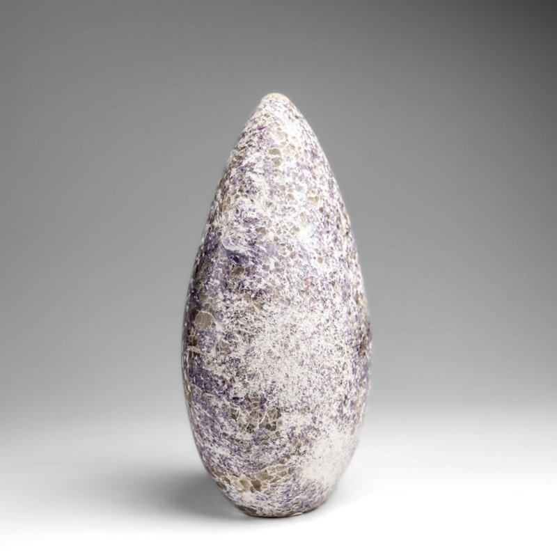 Genuine Polished Lepidolite Freeform (2.2 Lbs), 6" H x 4" W x 2" D, Light Brown/White