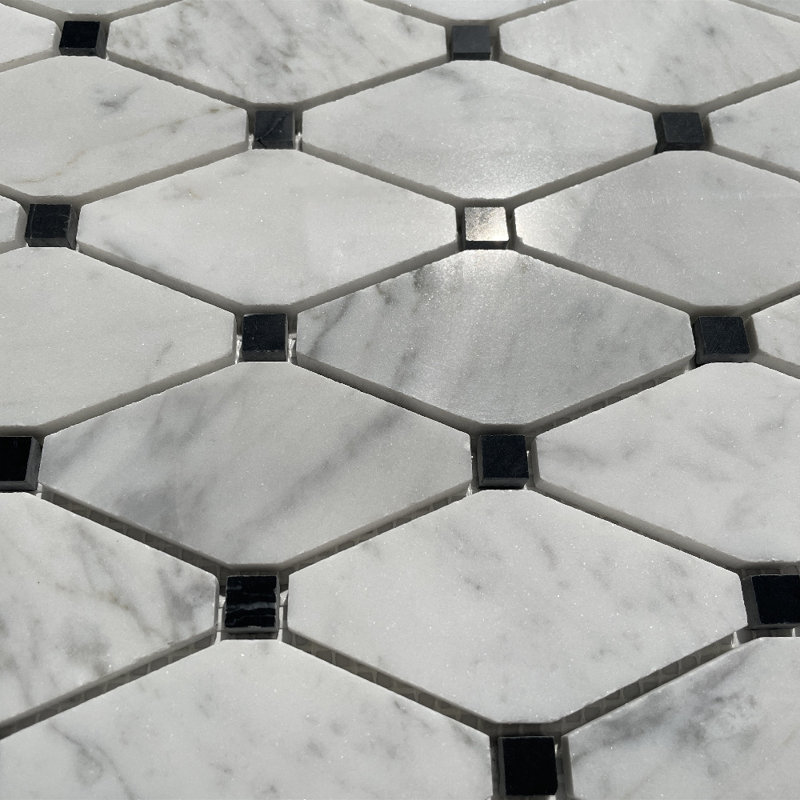 Carreau de mosaïque en marbre 12 po x 12 po