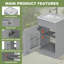 Meuble-lavabo 18 po avec lavabo en céramique-96601738
