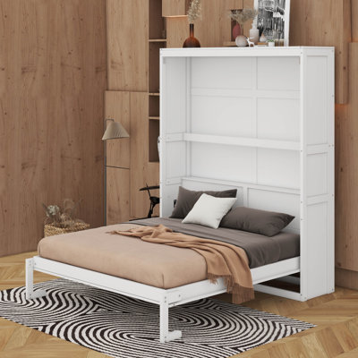 Lit escamotable mural avec tablettes Murphy