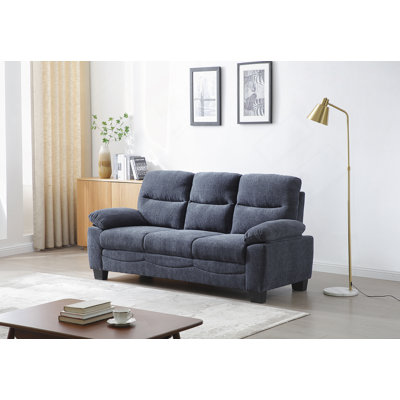 Canapé confortable avec accoudoirs moelleux, dossier amovible et support à ressorts ensachés en mousse, convenant à divers styles d'intérieur