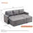 Upholstered 84 " L-Shaped Sofa Bed