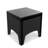 Black Rattan Square Coffee Table Wood Look Top