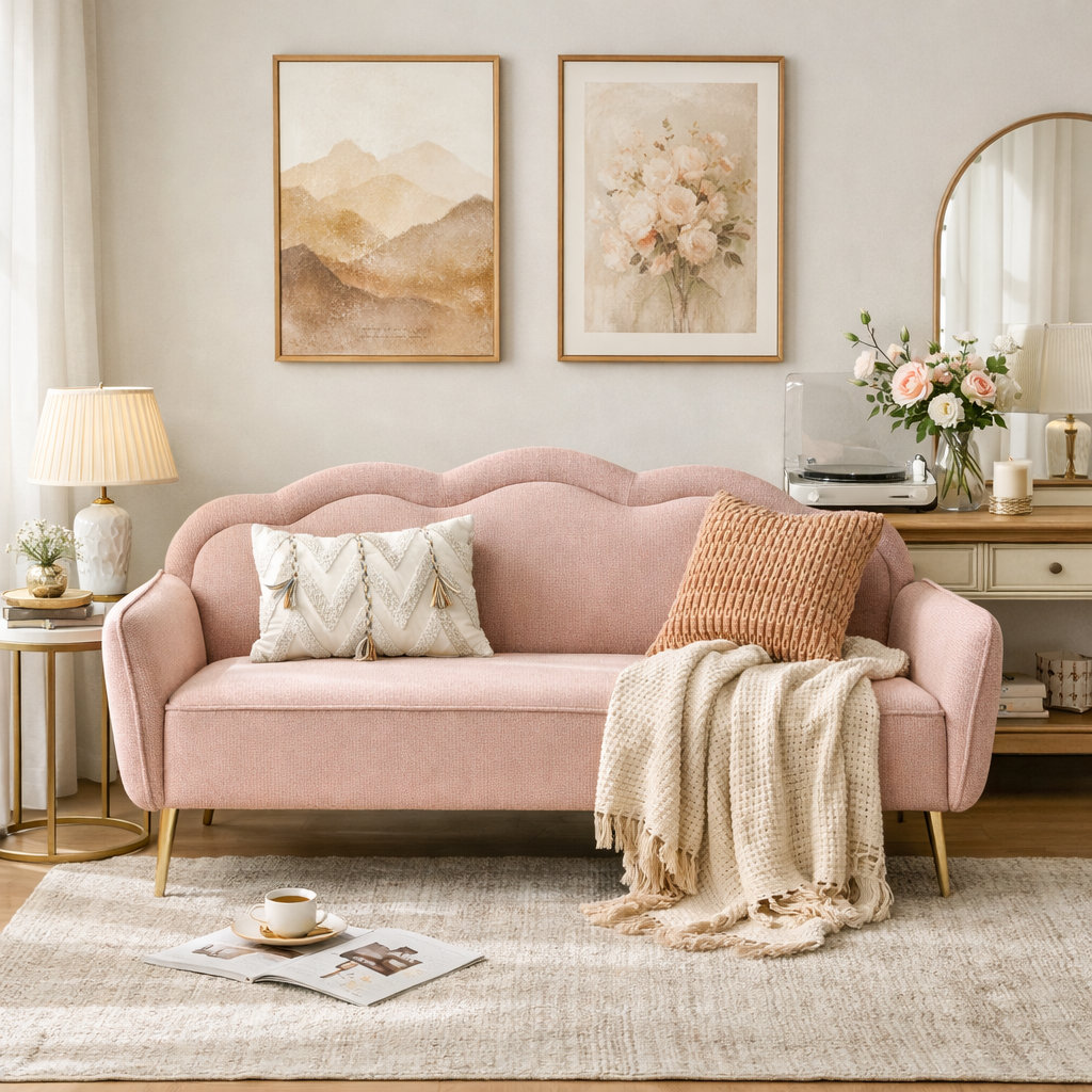 Latitude Run® Aayush 59” Loveseat Sofa Couches, Modern 2 Seat Sofa For ...