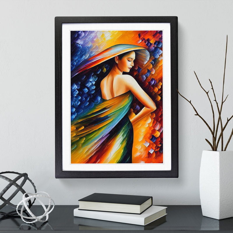 Portrait of a Woman No.2 - Framed Print, Black Framed, 64cm W x 46cm W x 2cm D
