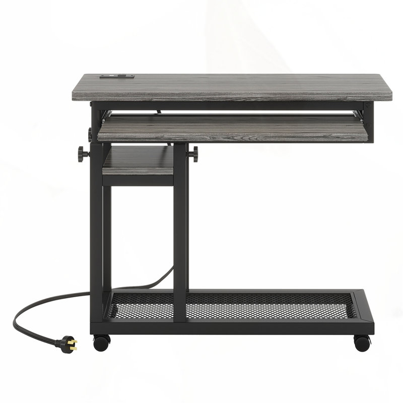 Bureau portatif à hauteur ajustable, Gris