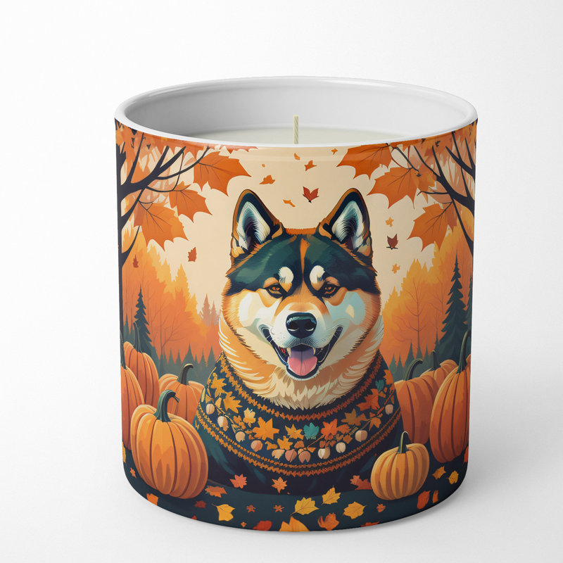 Bougie parfumée Pumpkin Spice avec support en céramique