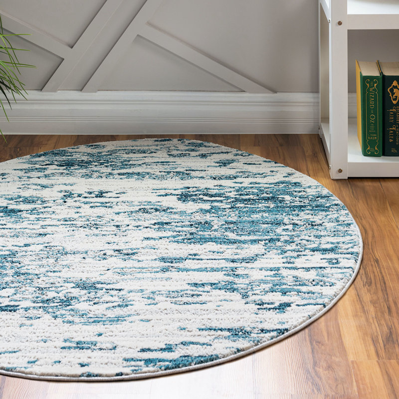 Abstract Indoor Rug, Round 7'