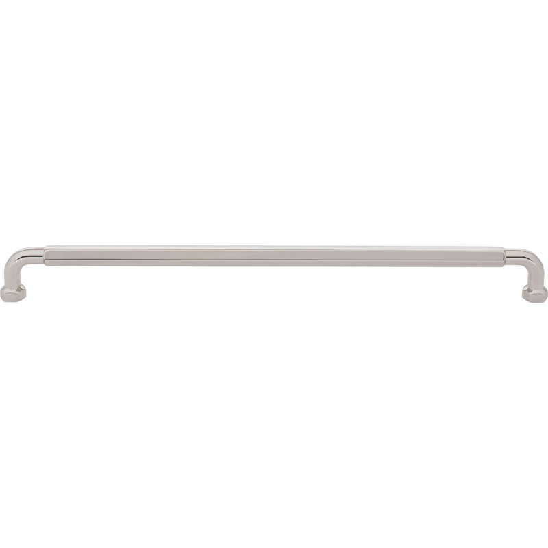 Dustin Bar Pull, Polished Nickel, 12" Center To Center