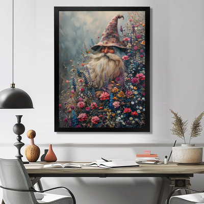 Pink Brown Spring Garden Of Dreams Gnome - Gnome Wall Art