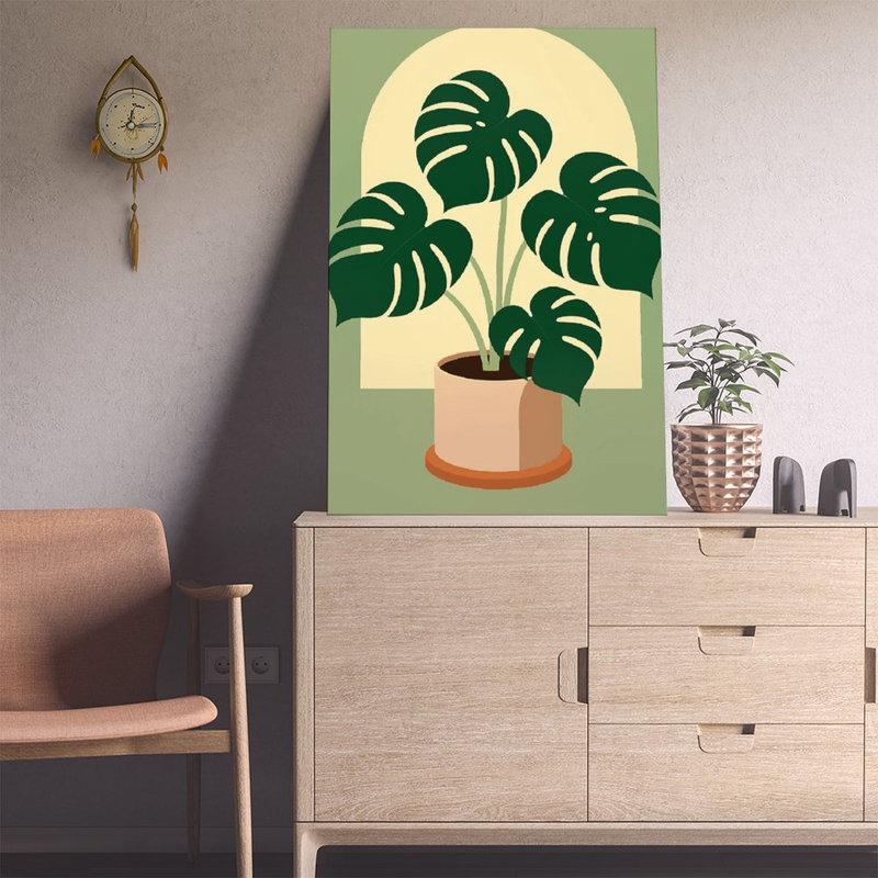 Impression sur toile, art mural Monstera, 20 x 30 po
