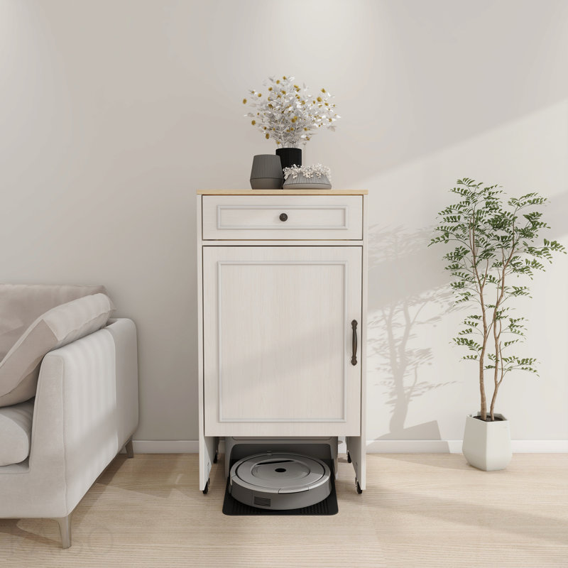 Armoire et support de rangement à tiroirs, support à roulettes, robot de balayage avec portes et tiroirs