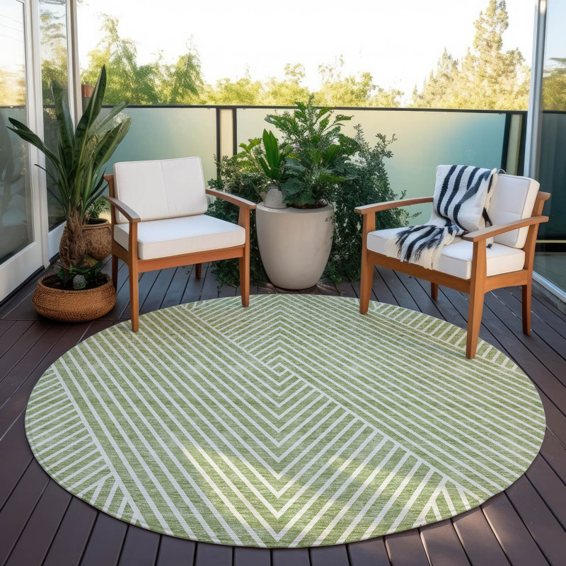 Pentagia Area Rug, Round 8'