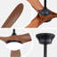 Ventilateur de plafond 60 pouces avec lumières 2 tiges verticales, 3 pales de ventilateur en ABS, moteur à courant continu écoénergétique à haute cadence, application intelligente et télécommande