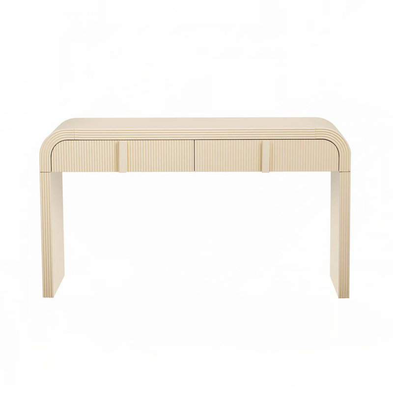 Console de rangement en bois, Crème abricot