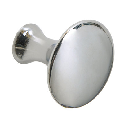 Utopia Alley Charlton Cabinet Ring Pull Knob - Decorative Cabinet Drop Pull Knobs for Cabinets and Drawers - Vintage Cabinet Hardware with Hand Finished Polished Chrome - Metal Drawer Pull Knobs 1 1/5"